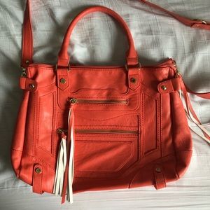 Steve Madden cross body purse in coral/orange